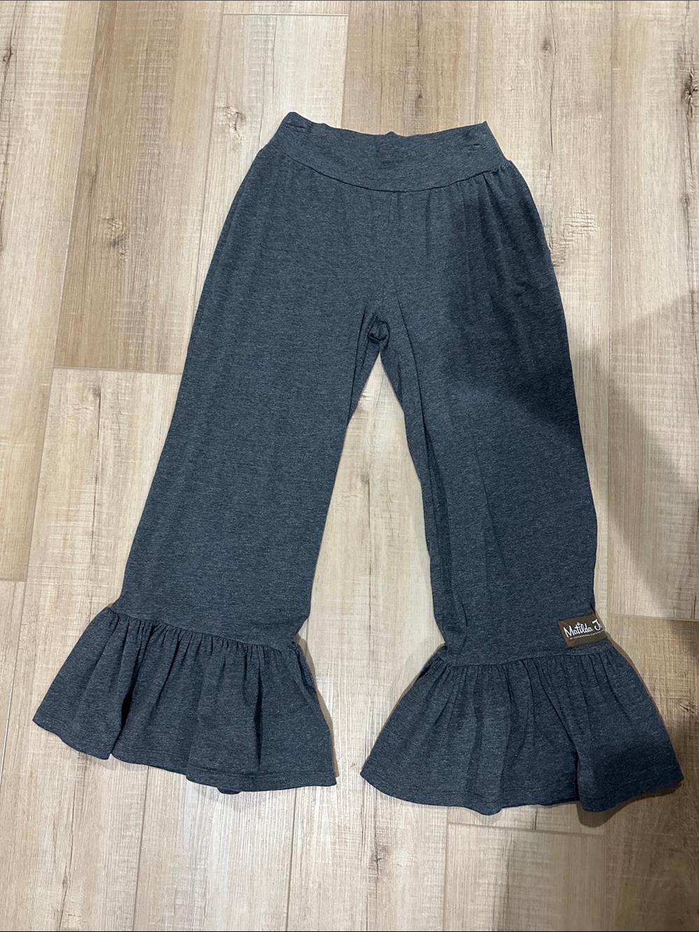 Matilda Jane Charcoal Ruffle Hem Pants